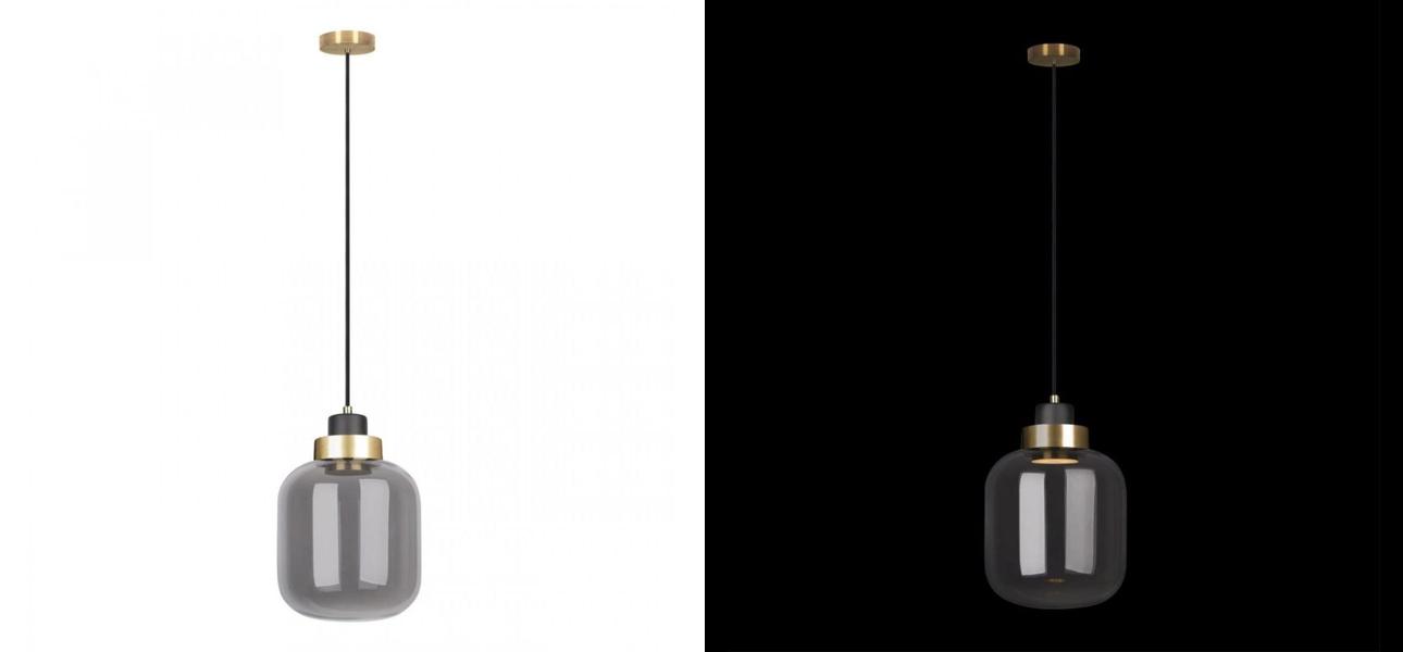 Подвесной светильник Light Vessel Серое стекло диаметр 18 - фото №1