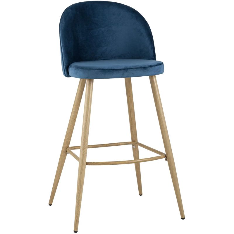 Барный Стул Miruna Chair Синий Велюр Синий Древесина Барный Стул Miruna Chair Синий Велюр Синий Древесина в Тюмени | Loft Concept