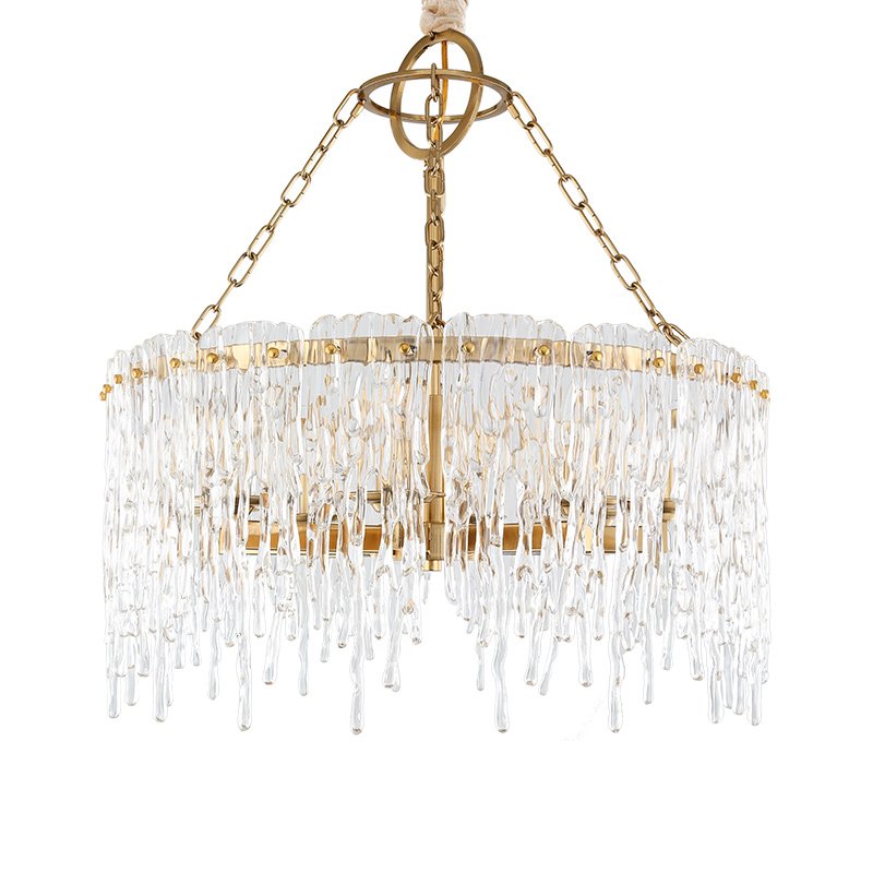 Люстра Cold Heart Chandelier Золотой Прозрачное Стекло Люстра Cold Heart Chandelier Золотой Прозрачное Стекло в Тюмени | Loft Concept