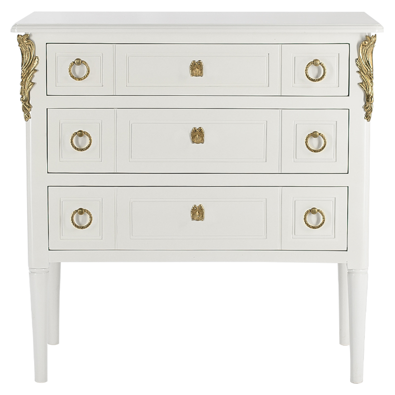 Комод белый L.XV CHEST OF DRAWERS Aurore Белый Золотой Комод белый L.XV CHEST OF DRAWERS Aurore Белый Золотой в Тюмени | Loft Concept