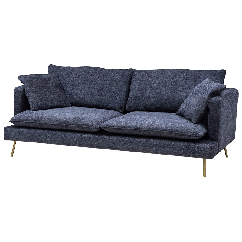 Диван Lambert Sofa Blue Синий Синий Золотой Диван Lambert Sofa Blue Синий Синий Золотой в Тюмени | Loft Concept