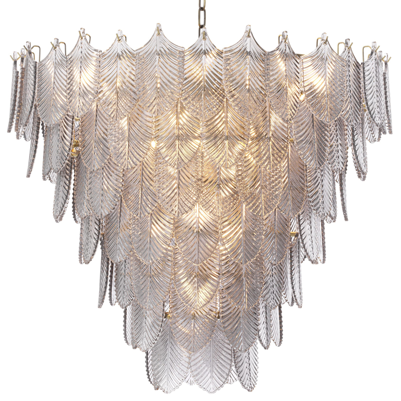 Люстра Eichholtz Chandelier Verbier L Латунь Стекло Смок Люстра Eichholtz Chandelier Verbier L Латунь Стекло Смок в Тюмени | Loft Concept