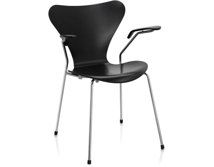 Стул Series 7 Chair Белый Черный Серебряный Стул Series 7 Chair Белый Черный Серебряный в Тюмени | Loft Concept