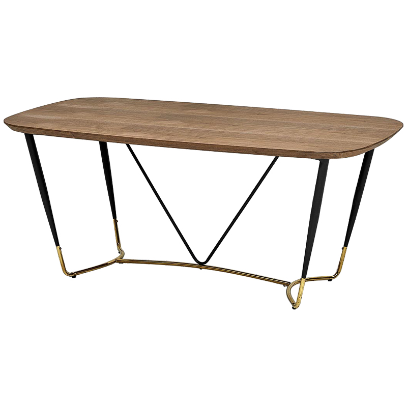 Обеденный стол Ariyan Dinner Table Коричневый Черный Золотой Обеденный стол Ariyan Dinner Table Коричневый Черный Золотой в Тюмени | Loft Concept