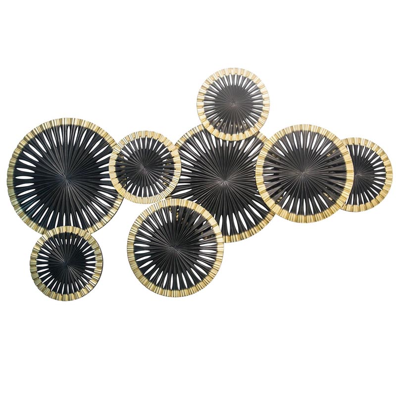 Арт-объект Apollo Black and Gold Wall Plaque Disc gap 8 Золотой Черный Арт-объект Apollo Black and Gold Wall Plaque Disc gap 8 Золотой Черный в Тюмени | Loft Concept