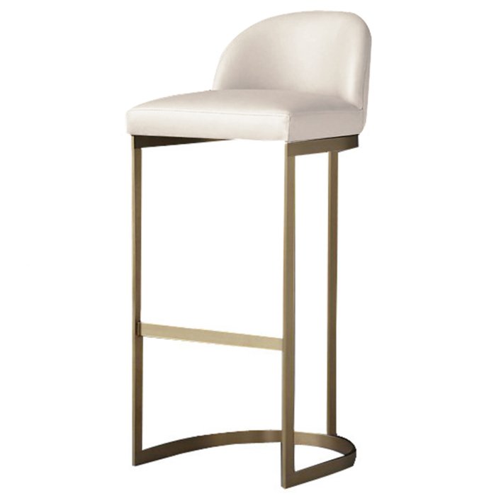 Барный стул Barrel Back Counter Stool Milk Молочный Золотой Барный стул Barrel Back Counter Stool Milk Молочный Золотой в Тюмени | Loft Concept
