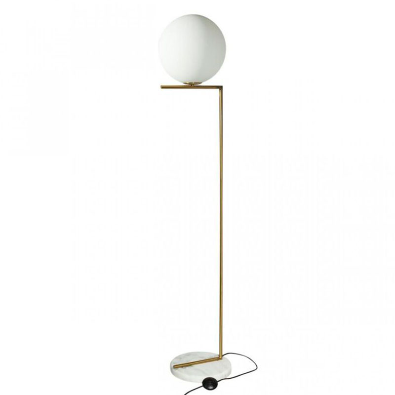 Торшер Flos IC Lights Gold c мраморным основанием Золотой Белый Белый Мрамор Bianco Торшер Flos IC Lights Gold c мраморным основанием Золотой Белый Белый Мрамор Bianco в Тюмени | Loft Concept