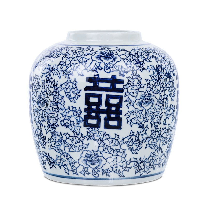 Китайская ваза Blue & White Ornament Vase Белый Синий Китайская ваза Blue & White Ornament Vase Белый Синий в Тюмени | Loft Concept