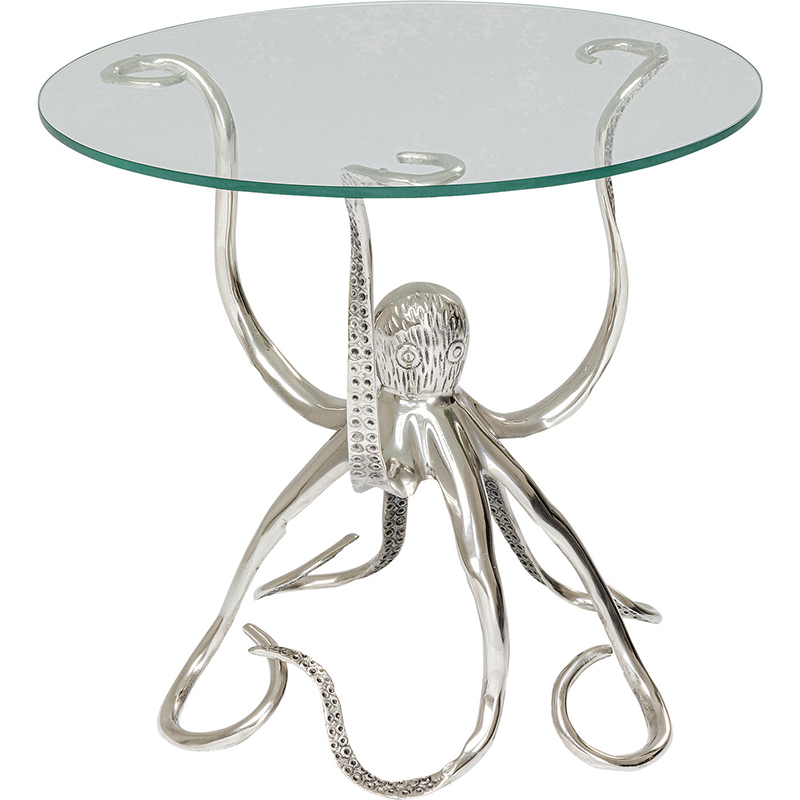 Приставной стол Silver Octopus Серебряный Прозрачный Приставной стол Silver Octopus Серебряный Прозрачный в Тюмени | Loft Concept