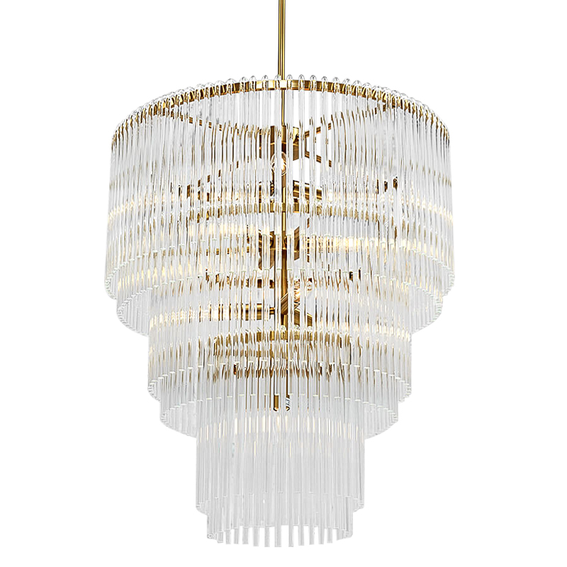 Люстра Nembus Cascade Chandelier Прозрачное Стекло Золотой Люстра Nembus Cascade Chandelier Прозрачное Стекло Золотой в Тюмени | Loft Concept