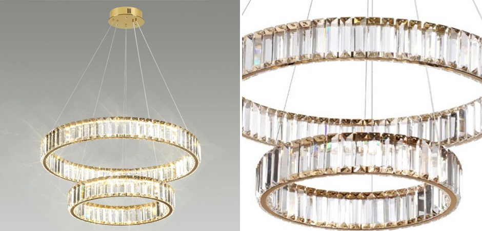 Люстра Хрустальная Ring Horizontal 2 кольца - Loft-Concept в Тюмени