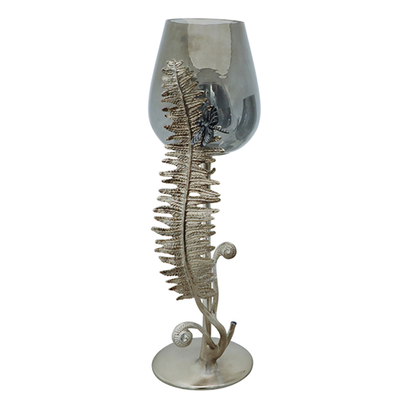 Подсвечник Wineglass and Leaf Винтажное Светлое Золото Подсвечник Wineglass and Leaf Винтажное Светлое Золото в Тюмени | Loft Concept