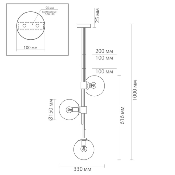 Светильник TRILOGY Ceiling Light Clear glass 100 Светильник TRILOGY Ceiling Light Clear glass 100 в Тюмени