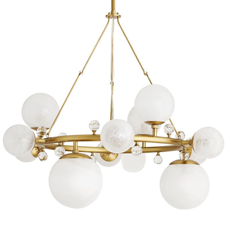 Люстра Arteriors TROON ROUND CHANDELIER Золотой Белый Люстра Arteriors TROON ROUND CHANDELIER Золотой Белый в Тюмени | Loft Concept