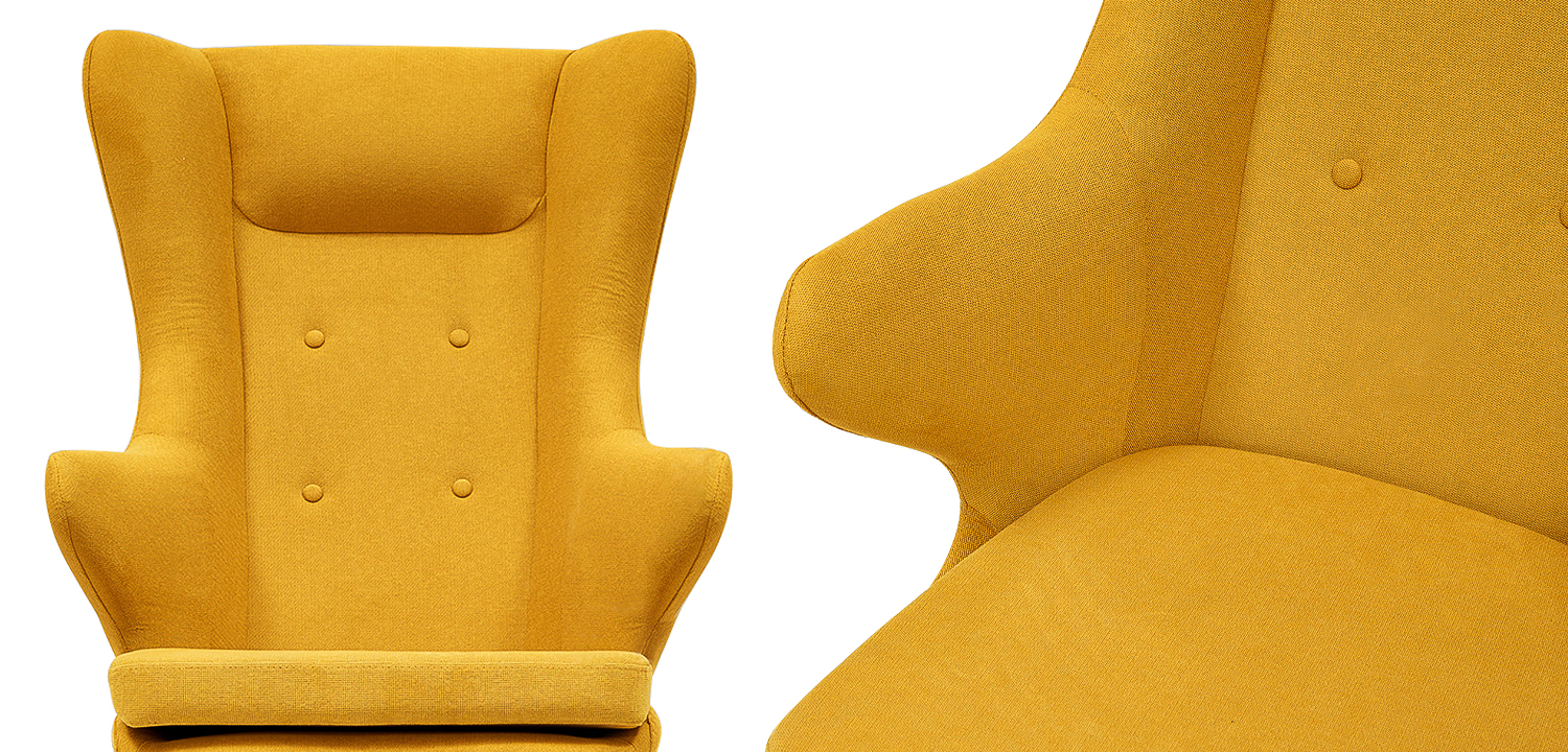 Rocking chair DORIA YELLOW Кресло-Качалка Желтое - фото №1