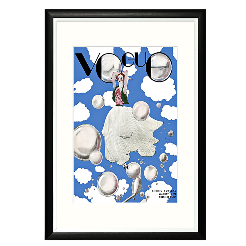 Постер Vogue January 1931 Черный Белый Синий Постер Vogue January 1931 Черный Белый Синий в Тюмени | Loft Concept