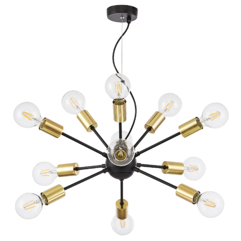 Люстра Sputnik 12 Black and Gold Черный Золотой Люстра Sputnik 12 Black and Gold Черный Золотой в Тюмени | Loft Concept