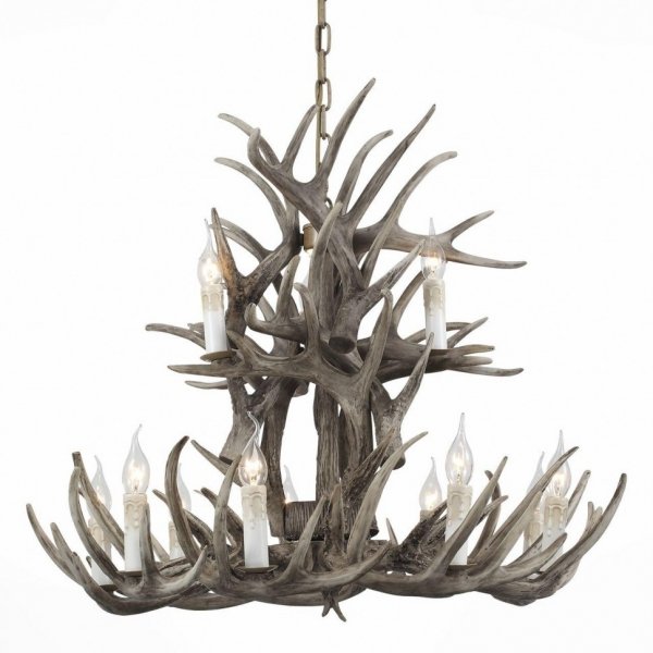 Люстра Hornland Chandelier 12 Grey Серый Люстра Hornland Chandelier 12 Grey Серый в Тюмени | Loft Concept