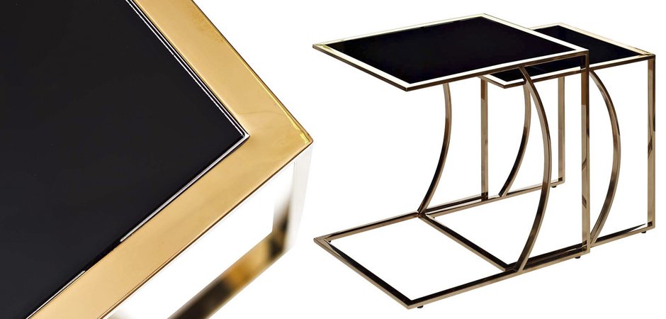 Приставной стол Metal Crescent Side Table Gold Приставной стол Metal Crescent Side Table Gold - Loft-Concept в Тюмени