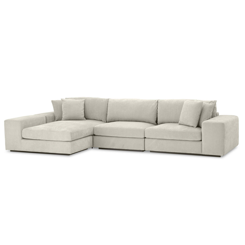 Диван Eichholtz Sofa Vista Grande Lounge sand Песочный Черный Диван Eichholtz Sofa Vista Grande Lounge sand Песочный Черный в Тюмени | Loft Concept