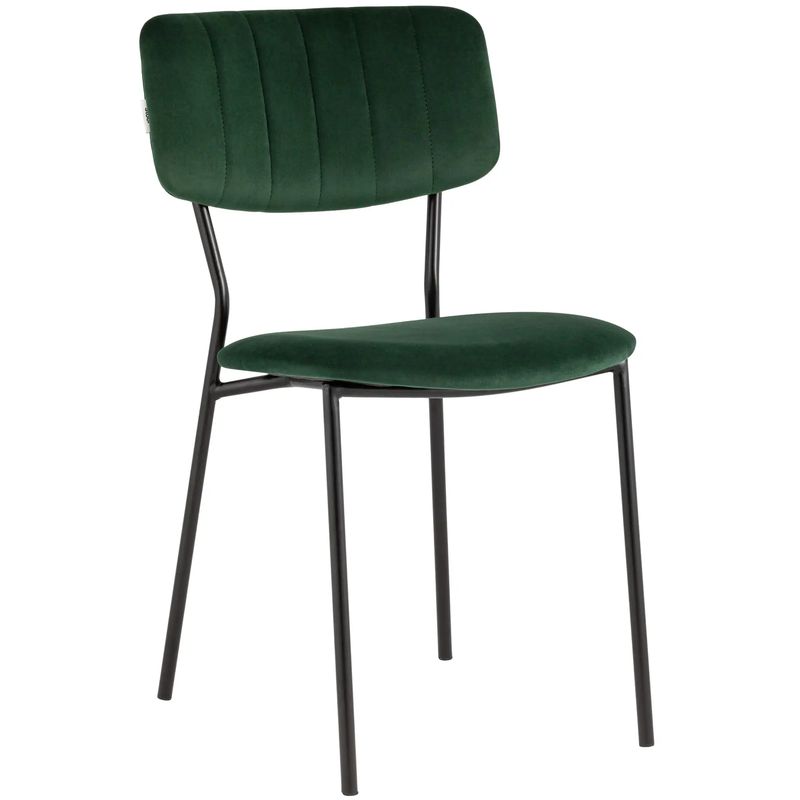 Стул Singer Chair без подлокотника Зеленый Велюр Зеленый Черный в Тюмени | Loft Concept 