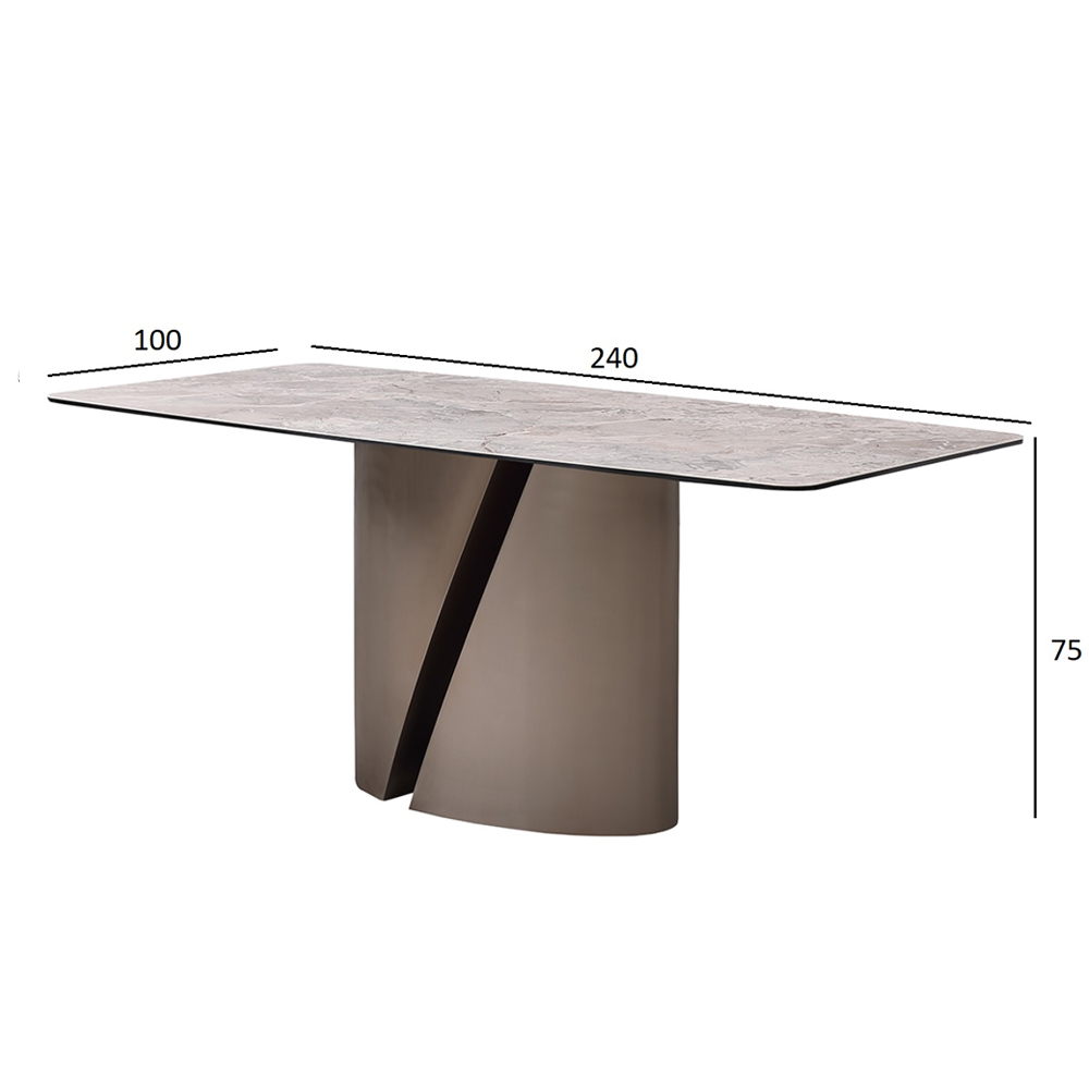 Стол обеденный керамический серый Servorios в Тюмени