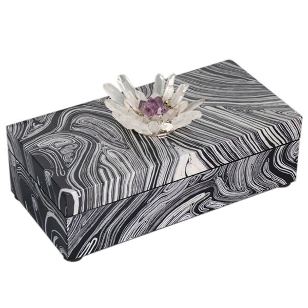 Шкатулка stone Flower Gray Серый Шкатулка stone Flower Gray Серый в Тюмени | Loft Concept