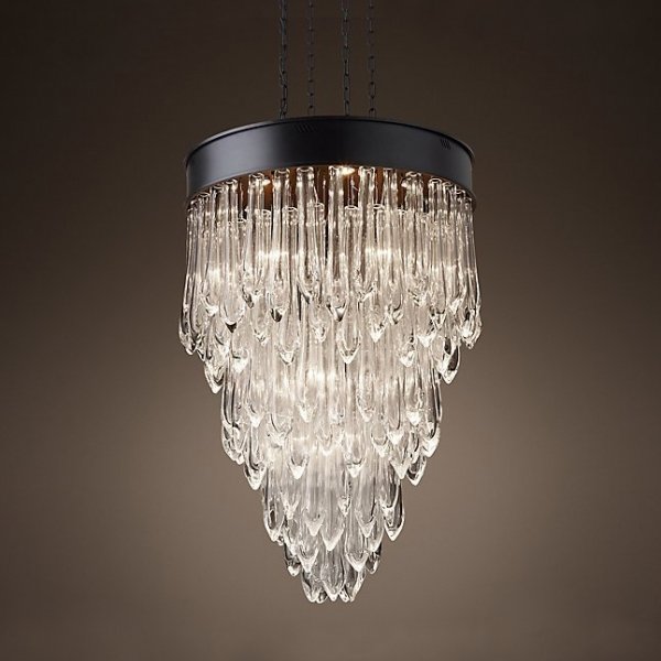 Люстра RH TEAR DROP GLASS 70 Черный Люстра RH TEAR DROP GLASS 70 Черный в Тюмени | Loft Concept