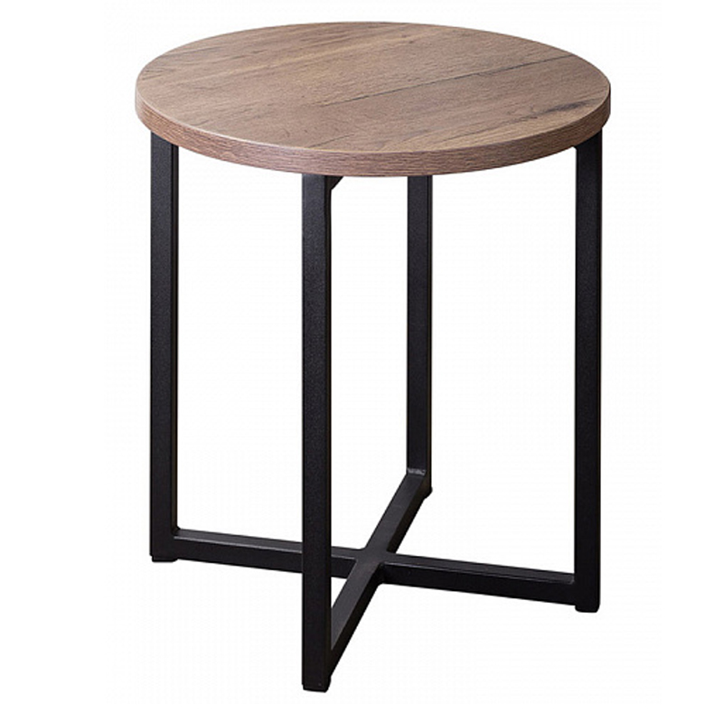 Приставной стол Industrial Oak Heidi Side Table Черный Дерево Табак Приставной стол Industrial Oak Heidi Side Table Черный Дерево Табак в Тюмени | Loft Concept