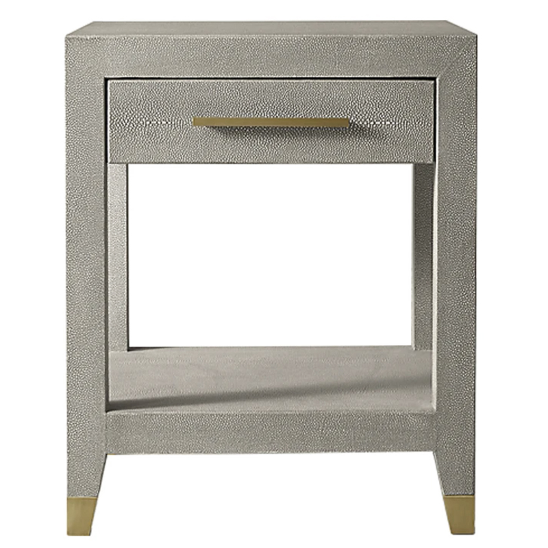 Charles Stingray Gray Side Table Приставной стол серый скат Золотой Серый Charles Stingray Gray Side Table Приставной стол серый скат Золотой Серый в Тюмени | Loft Concept