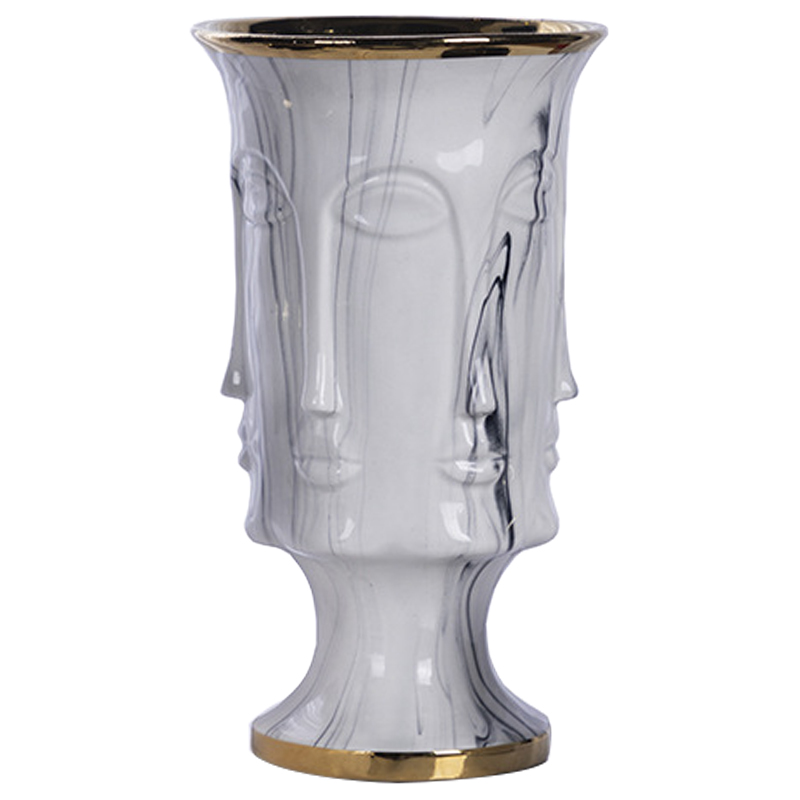 Ваза DORA MAAR URN Grey Marble Vase Глянцевое золото Белый Мрамор Bianco Ваза DORA MAAR URN Grey Marble Vase Глянцевое золото Белый Мрамор Bianco в Тюмени | Loft Concept