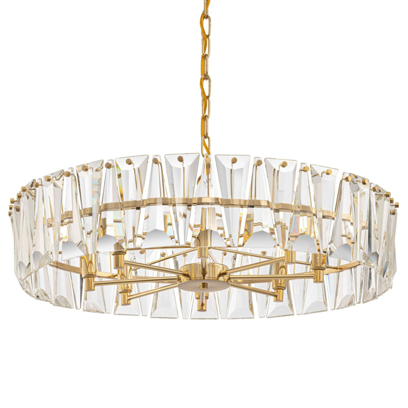 Люстра Ruby Crystal Chandelier Gold 75 Глянцевое золото Прозрачное Стекло Люстра Ruby Crystal Chandelier Gold 75 Глянцевое золото Прозрачное Стекло в Тюмени | Loft Concept