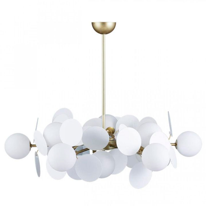 Люстра MATISSE Chandelier White 12 ламп Белый Золотой Люстра MATISSE Chandelier White 12 ламп Белый Золотой в Тюмени | Loft Concept
