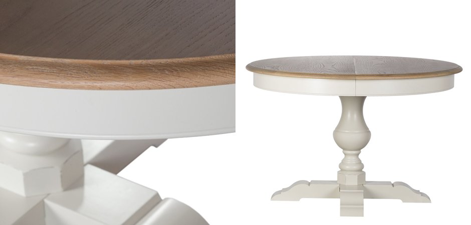Provence Round Dining Table White раскладной стол Provence Round Dining Table White раскладной стол - Loft-Concept в Тюмени