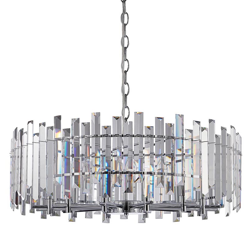 Люстра Langley Chandelier chrome 80 Хром Прозрачный Люстра Langley Chandelier chrome 80 Хром Прозрачный в Тюмени | Loft Concept