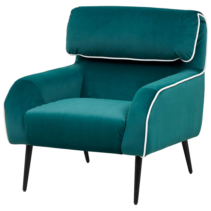 Кресло Basil Armchair Изумрудный Белый Черный Кресло Basil Armchair Изумрудный Белый Черный в Тюмени | Loft Concept