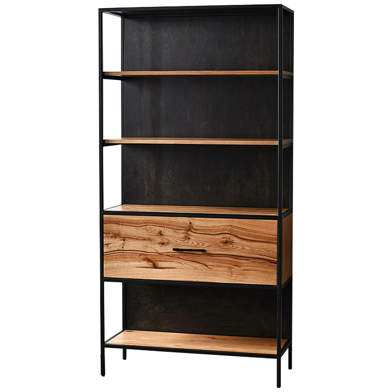 Стеллаж Terrel Industrial Metal Rust Rack Черный Коричневый Стеллаж Terrel Industrial Metal Rust Rack Черный Коричневый в Тюмени | Loft Concept