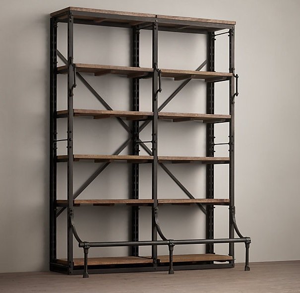 Стеллаж Vintage Iron Stella Double Стеллаж Vintage Iron Stella Double в Тюмени | Loft Concept