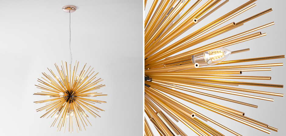 Huge Sputnik Chandelier Gold and Black Huge Sputnik Chandelier Gold and Black - Loft-Concept в Тюмени