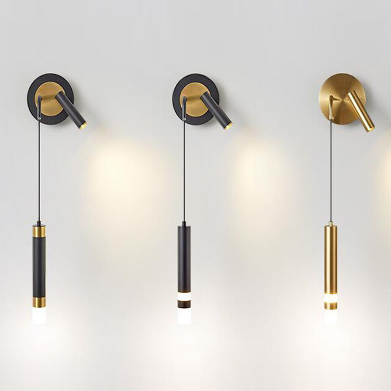 Бра-спот с подвесным светильником Spot Sconce Hanging Lamp Черный Латунь Бра-спот с подвесным светильником Spot Sconce Hanging Lamp Черный Латунь в Тюмени | Loft Concept