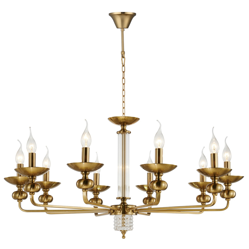 Люстра бронзового цвета со стеклянным декором Candelabrum D91 см Бронза Прозрачный Люстра бронзового цвета со стеклянным декором Candelabrum D91 см Бронза Прозрачный в Тюмени | Loft Concept