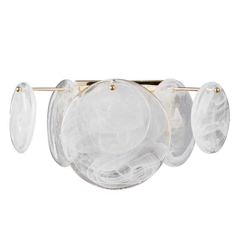 Бра Everett Sconce Белое матовое стекло Золотой Бра Everett Sconce Белое матовое стекло Золотой в Тюмени | Loft Concept