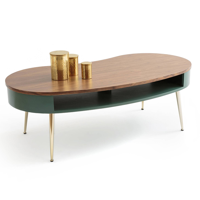 Кофейный стол Torborg Coffee Table Орех Изумрудный Золотой Кофейный стол Torborg Coffee Table Орех Изумрудный Золотой в Тюмени | Loft Concept
