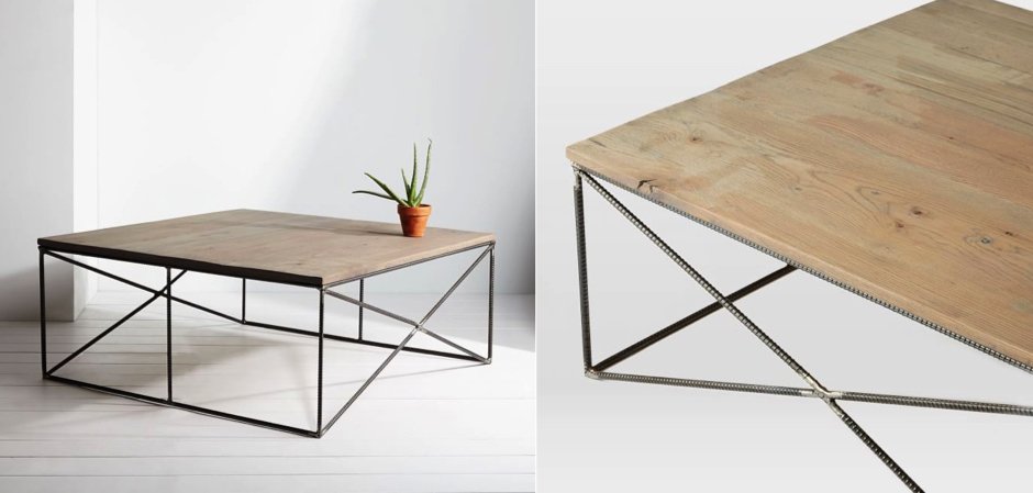 Журнальный стол Industrial Rust Fixtures Coffee Table Журнальный стол Industrial Rust Fixtures Coffee Table - Loft-Concept в Тюмени