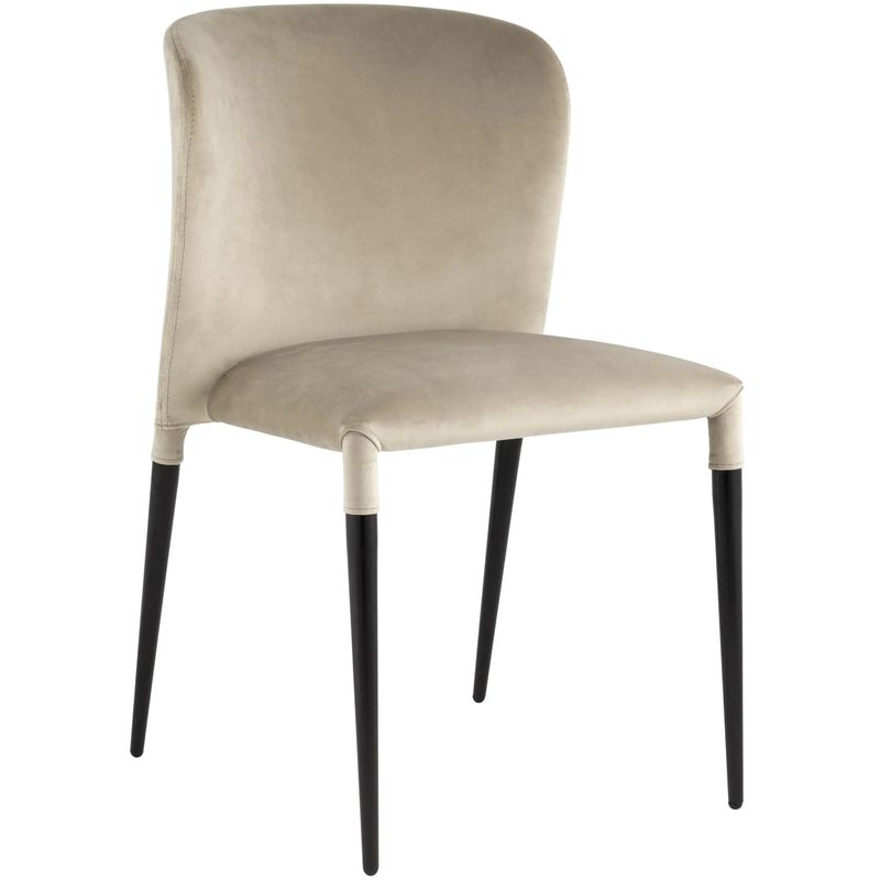 Стул Lori Chair Бежевый Велюр Бежевый Черный Стул Lori Chair Бежевый Велюр Бежевый Черный в Тюмени | Loft Concept