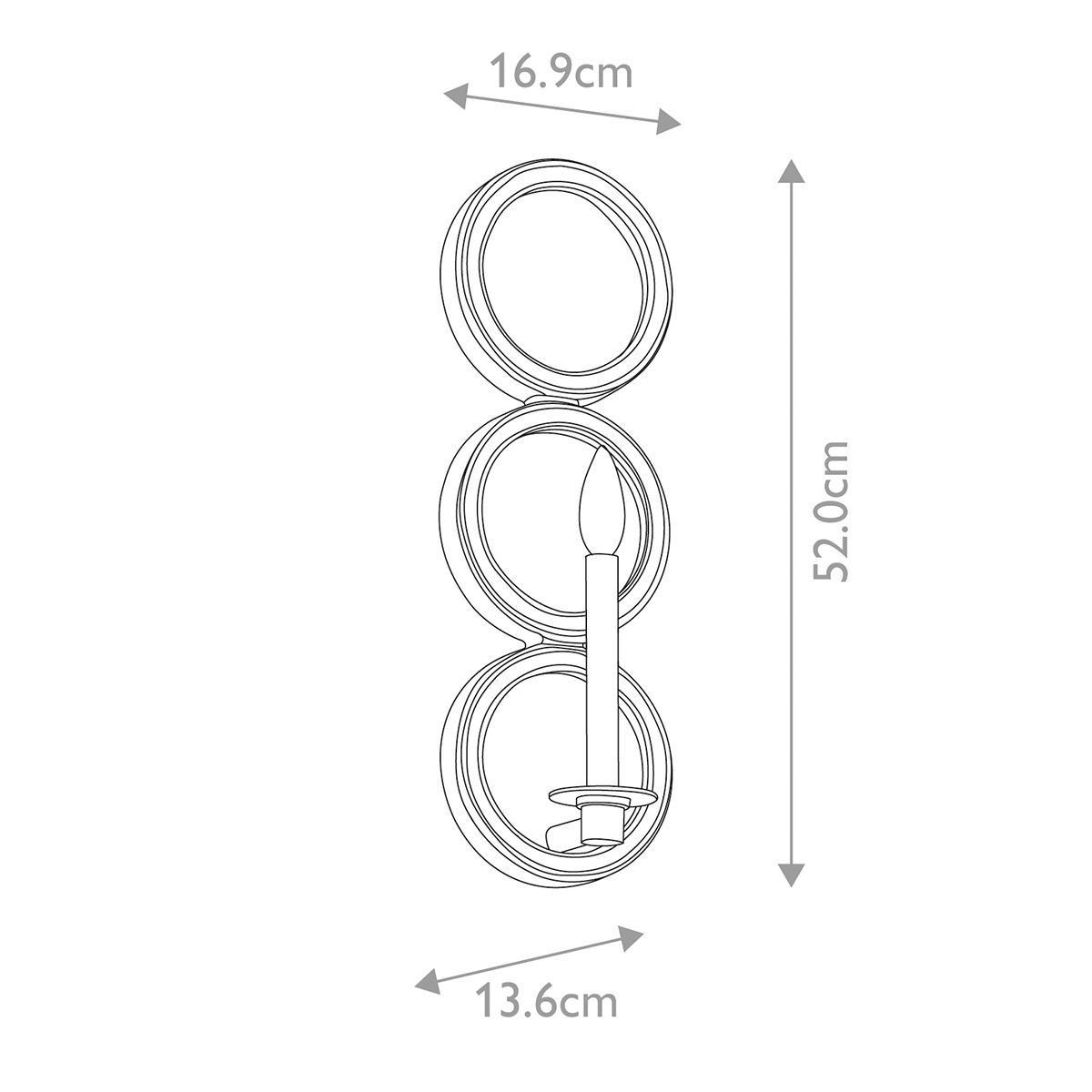 Бра в виде трех круглых зеркал Kichler в Тюмени