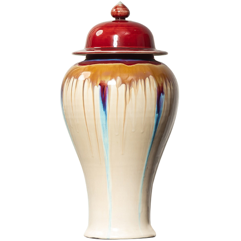 Ваза Beige Colored Rainbow Vase Красный Бежевый Мульти Ваза Beige Colored Rainbow Vase Красный Бежевый Мульти в Тюмени | Loft Concept