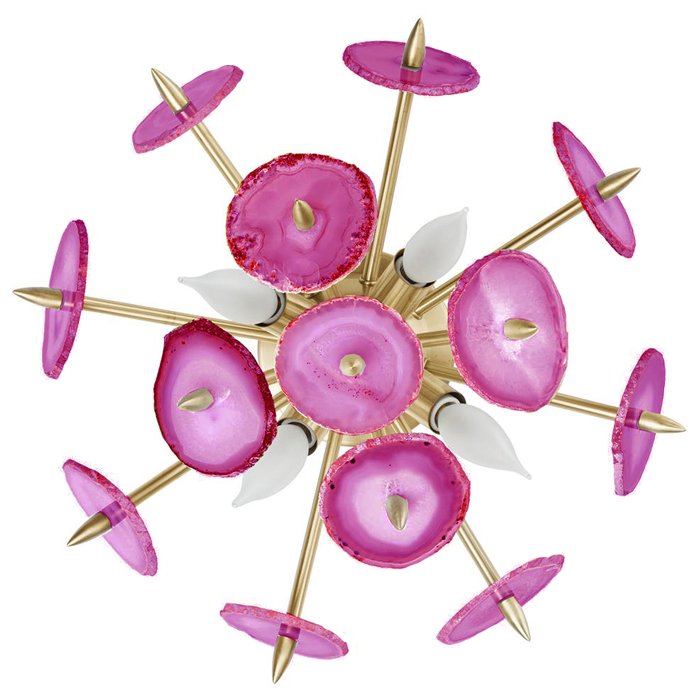 Бра Emporium Pink Agate Burst Sconce Brass Латунь Пурпурный Бра Emporium Pink Agate Burst Sconce Brass Латунь Пурпурный в Тюмени | Loft Concept