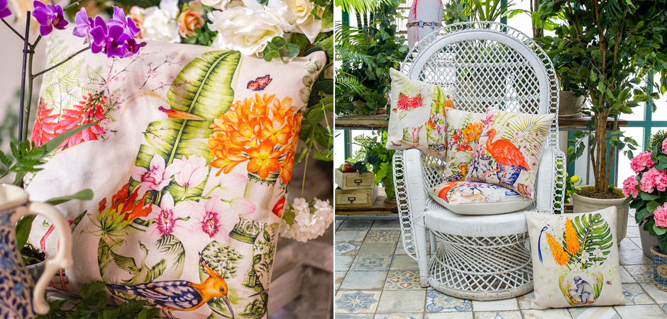 Декоративная подушка White Heron and Hoopoe Pillow Декоративная подушка White Heron and Hoopoe Pillow - Loft-Concept в Тюмени