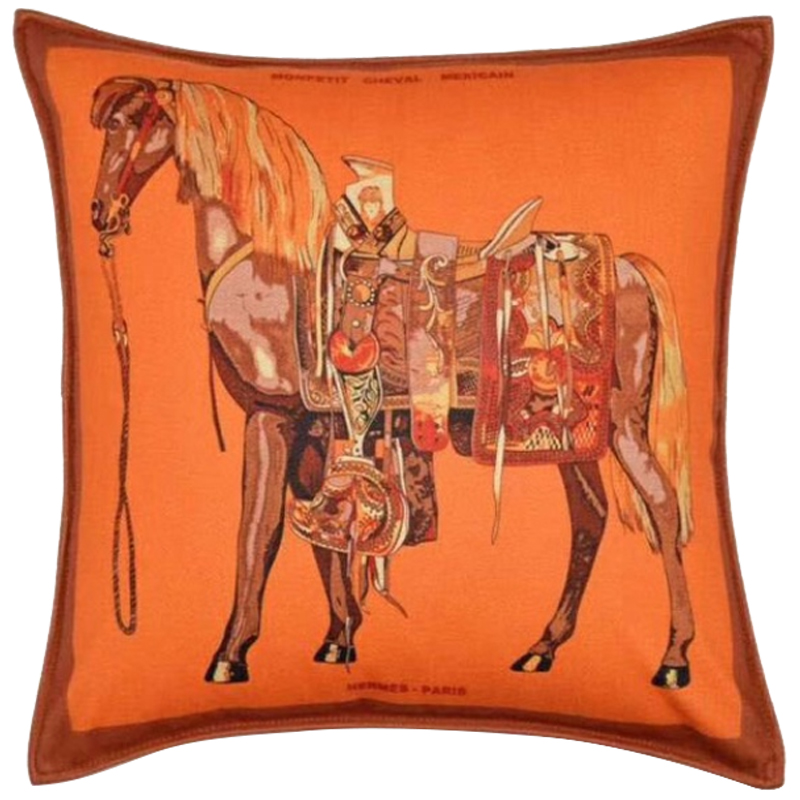 Декоративная подушка Hermes Horse 111 Декоративная подушка Hermes Horse 111 в Тюмени | Loft Concept